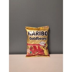 RARE Haribo Bear Plush Stuffed Gummi Bag Gold Pillow Kitschy Fun NR